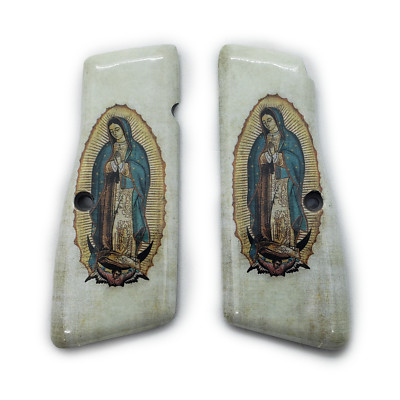 Custom Browning Hi power Grips Art Grips Virgin Mary Gold Browning Grips