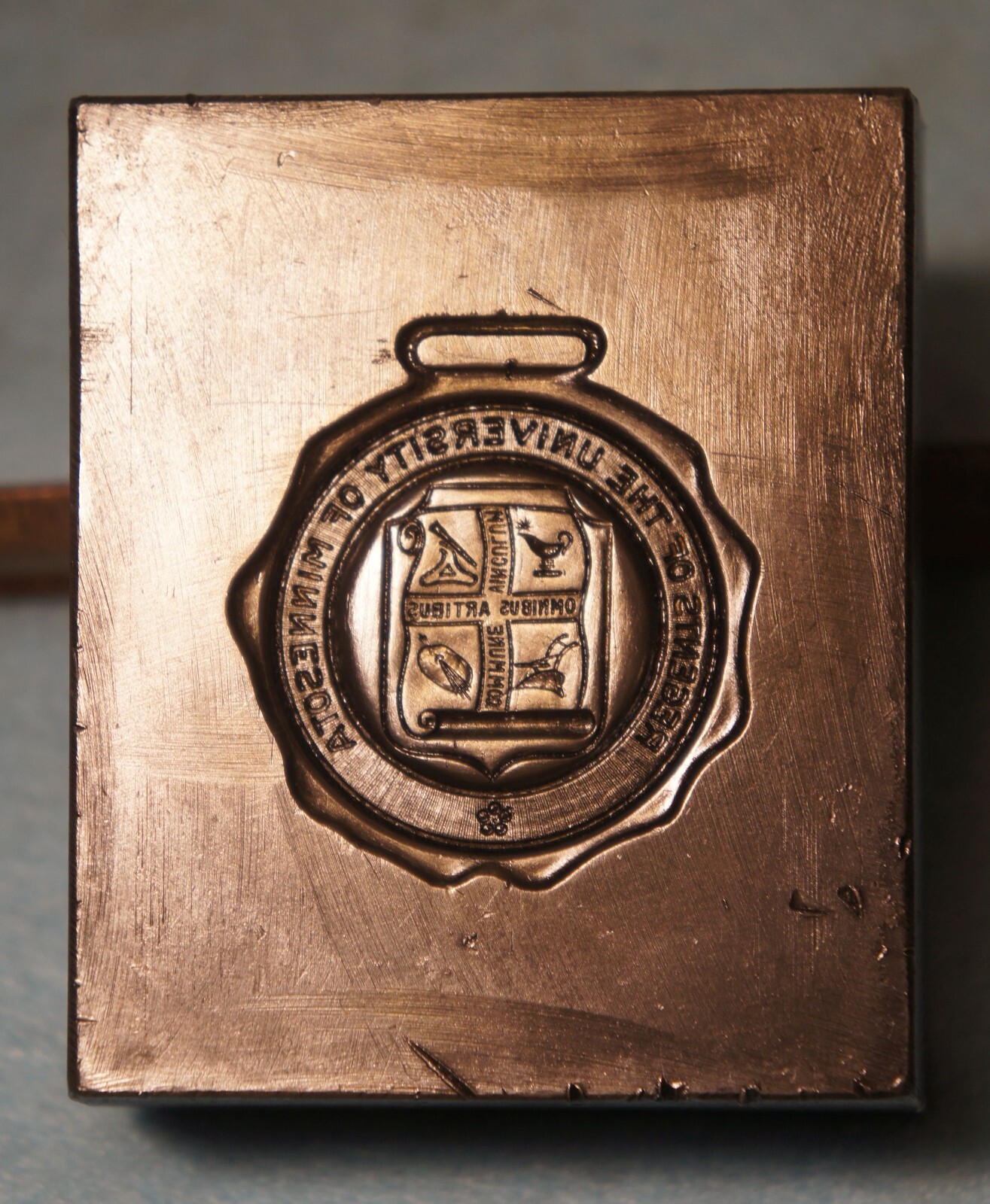 1910 UNIVERSITY OF MINNESOTA Watch Fob STEEL STAMPING DIE Robbins RB122