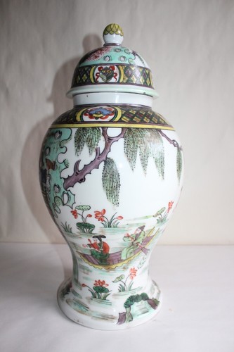 Paire de pots couvert en porcelaine asiatique hauteur 41 cm parfait état - Imagen 6 de 12