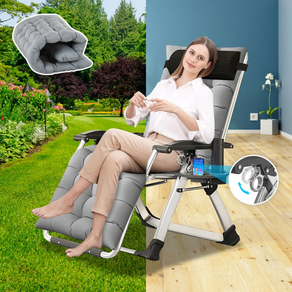 SLSY Foldable Zero Gravity Lounge Chair Ergonomic Patio Recliner w