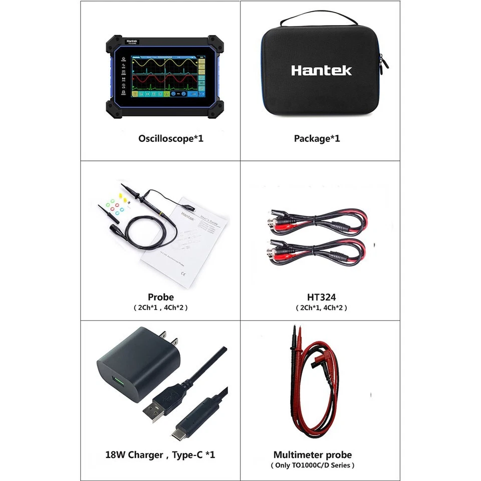 Hantek TO1112D Multi-Functional Touch Screen Digital Oscilloscope Handheld New - Image 2 of 4