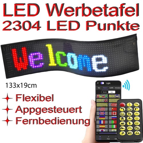 Flexible LED Table Display Advertising Panel Animation Display Screen 133x19