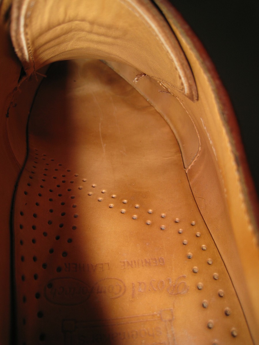 ANTICA CUOIERIA Men\'s vintage cognac leather Wingtip brogue oxfords size 9.5 ANTICA CUOIERIA COGNAC LEATHER WINGTIP BROGUE OXFORDS US 7.5  main image 3