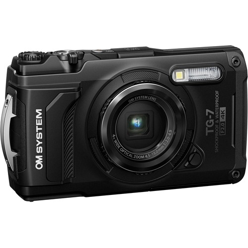 Olympus OM System Tough TG-7 Digital Camera Shockproof Waterproof 4K (Black) - Picture 1 of 6