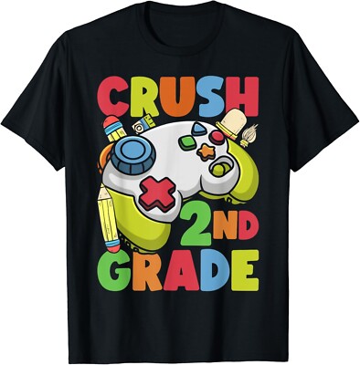 Ready To Crush 2nd Grade Gamer Student Funny Back to School Gift Unisex T-Shirt