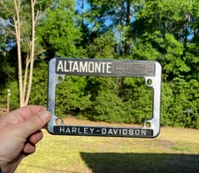 Altamonte Harley-Davidson Dealership License Plate Frame Vintage Florida