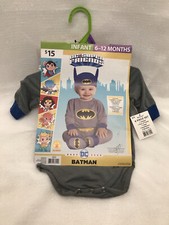DC Super Friends Batman Costume Infant Size 6-12 Months Costume Halloween NEW