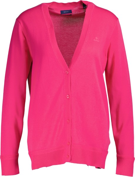Gant Damen Strickjacke Light Cotton Vneck Cardigan Pink Gr. M-image