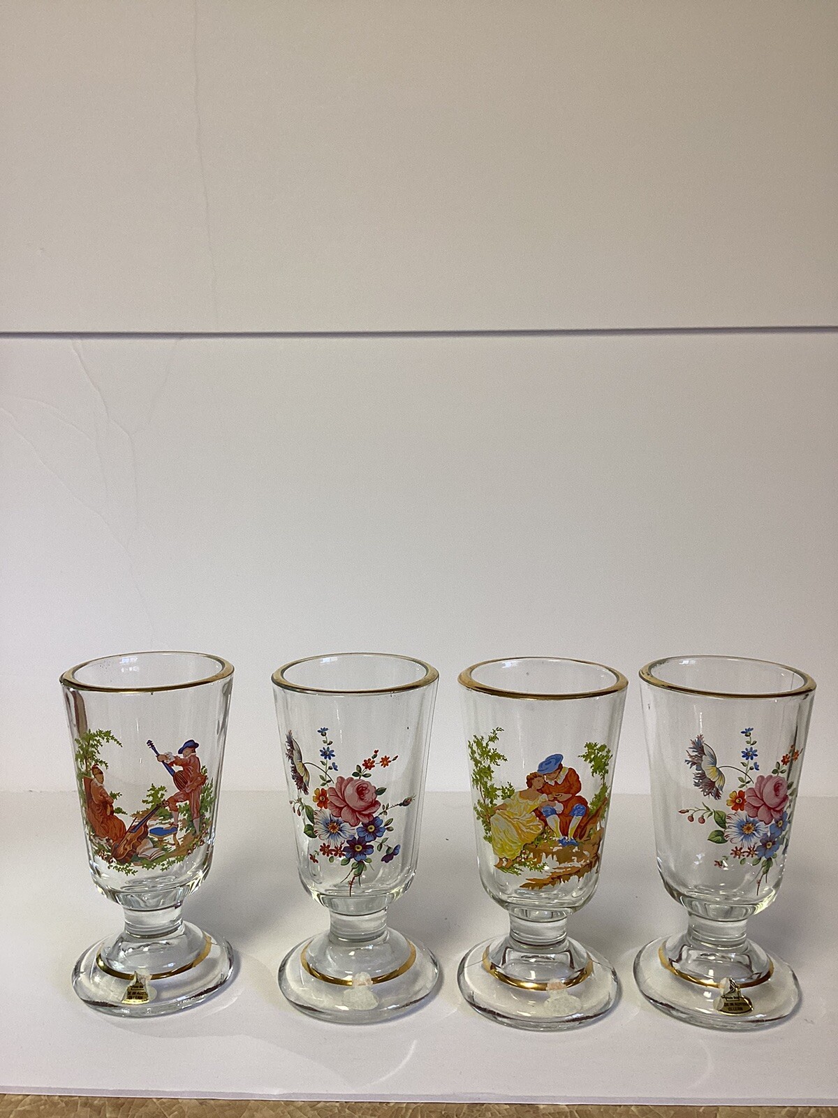 Vintage Set Of Cocktail Glasses Australia Ollern Palda Glas. Gold
