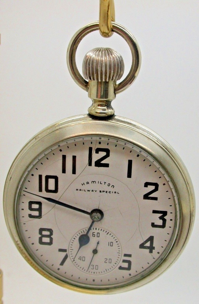 HAMILTON 16 SIZE POCKET WATCH 21 JEWEL DOUBLE ROLLER MADE IN 1930