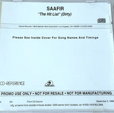 SAAFIR PROMO RAP CD 1999 QWEST RECORDS HIT LIST DIRTY DEMO G FUNK HIPHOP lp 12"