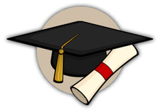 Graduation Hat Diploma Car Bumper Sticker Decal