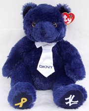NWT TY Beanie Buddies HOPE limited edition YANKEES exclusive BEAR by DKNY