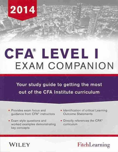 CFA Level I Exam Companion 2014 : Your Study Guide to Getting the Most Out of...-image
