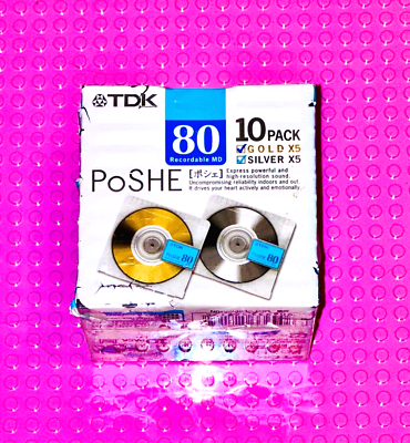 MD TDK PoSHE 80 10 PACK BLANK MINI DISCS (10) (SEALED) | eBay MD TDK PoSHE 80 10 PACK BLANK MINI DISCS (10) (SEALED) | eBay