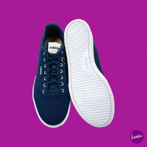ADIDAS Men's Daily 3.0 ECO Recycled Canvas Trainers, Navy, UK 7/EU 40.6/US 7.5 - Picture 4 of 4