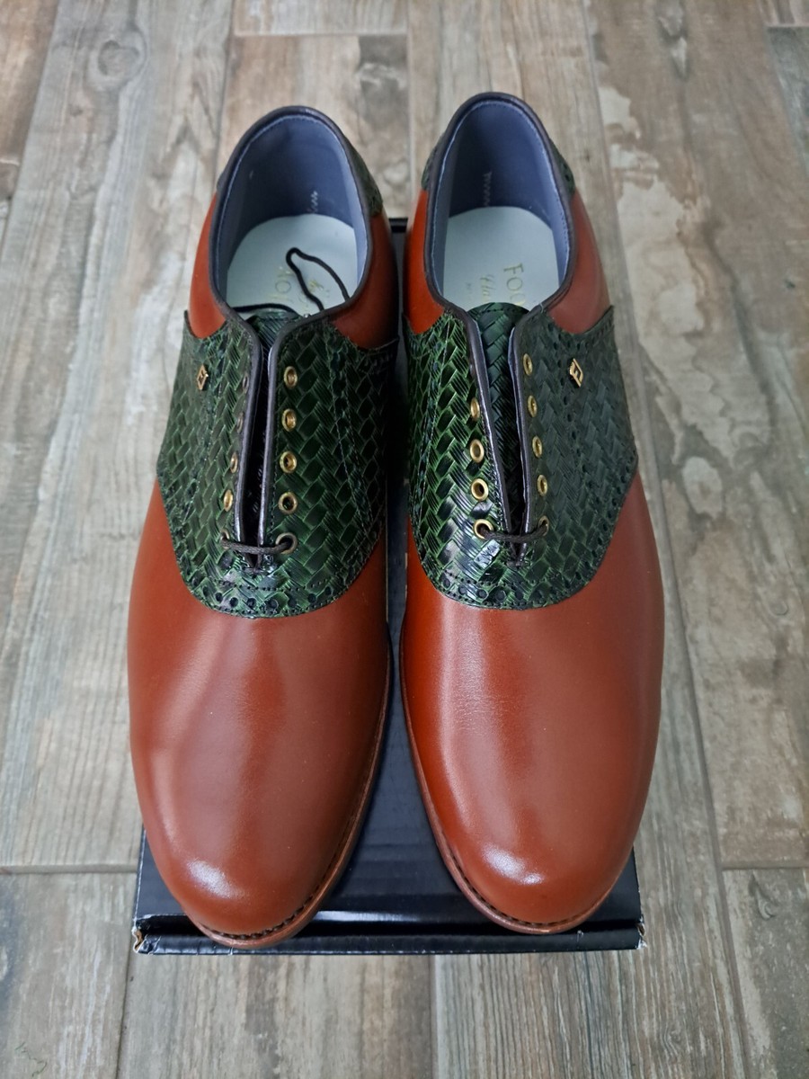 NEW Vintage Footjoy Classics Dry Mens Golf Shoes 50948 BRN/GREEN