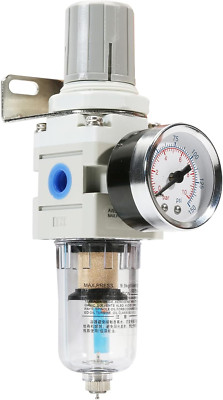 1/4 Inch NPT Air Filter Pressure Regulator, Air Compressor Water Separator with