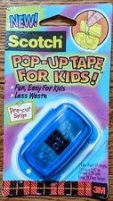 NEW Vintage 3M SCOTCH Pop Up Tape For Kids Strip Dispenser BLUE 1999 RARE VHTF