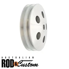 Chev Saginaw Power Steering Pump Chrome 2 Groove Pulley Key Way Style