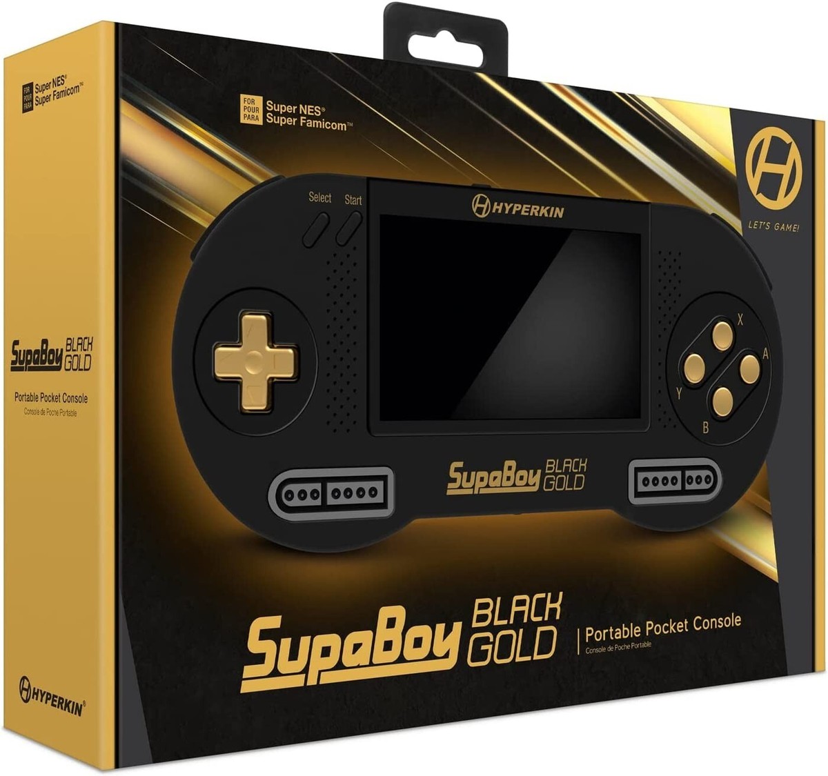 Nintendo HYPERKIN SUPABOY Black Gold Spaboy Black Gold Super Free 