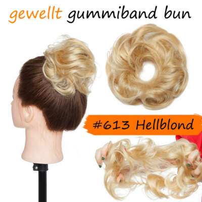 Echthaar Dutt Haargummi Echt Haarteil Haarknoten Messy Bun Human Hair Extensions