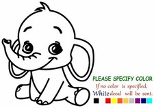 Baby Elephant Vinyl Decal Sticker Car Window Bumper Wall Laptop 6"