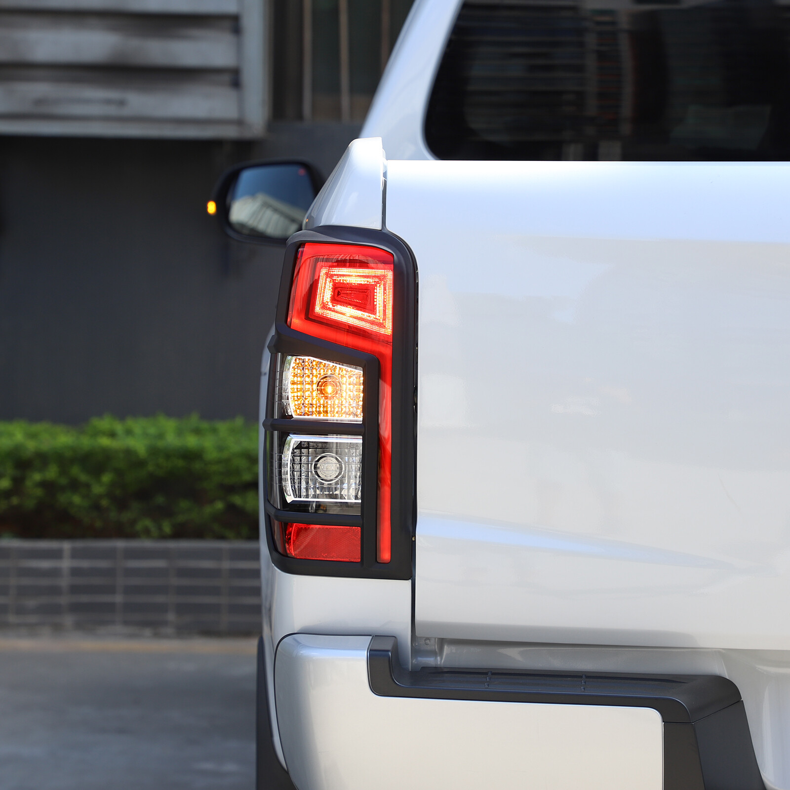 Black Rear Tail Light Guards Covers Trim For Mitsubishi L200 Triton 2019-2023