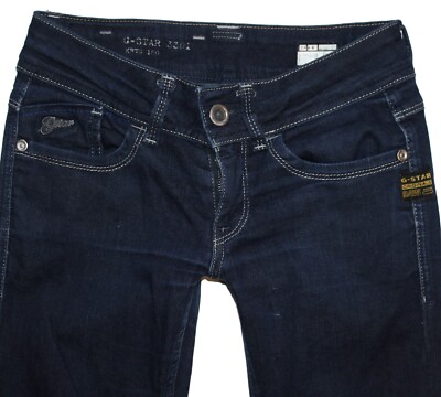 G-Star Damen Jeans Hose LYNN SKINNY WMN Stretch Low Waist W25 L32 blau gstar raw