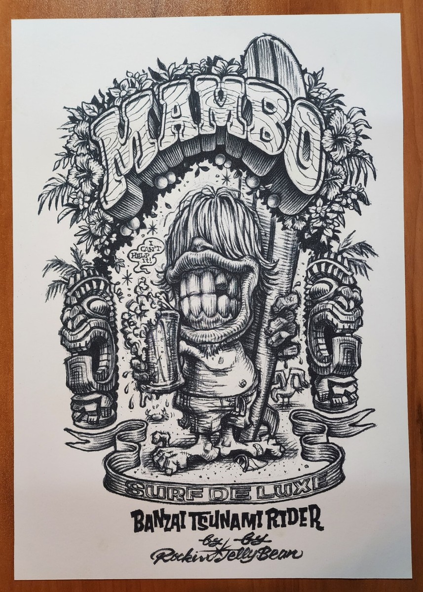 Rockin Jelly Bean Mambo Banzai Tsunami Rider Japanese Surfer