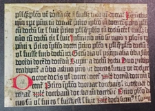 vtg postcard British Museum Donatus's Latin Grammar fragment art unposted