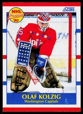 Olaf Kolzig, 1990-91 Score American, #392, Washington Capitals, RC