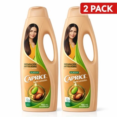 Palmolive Caprice Shampoo 2 Pack 750ml Almond Oil Anti Breakage Moisturizing