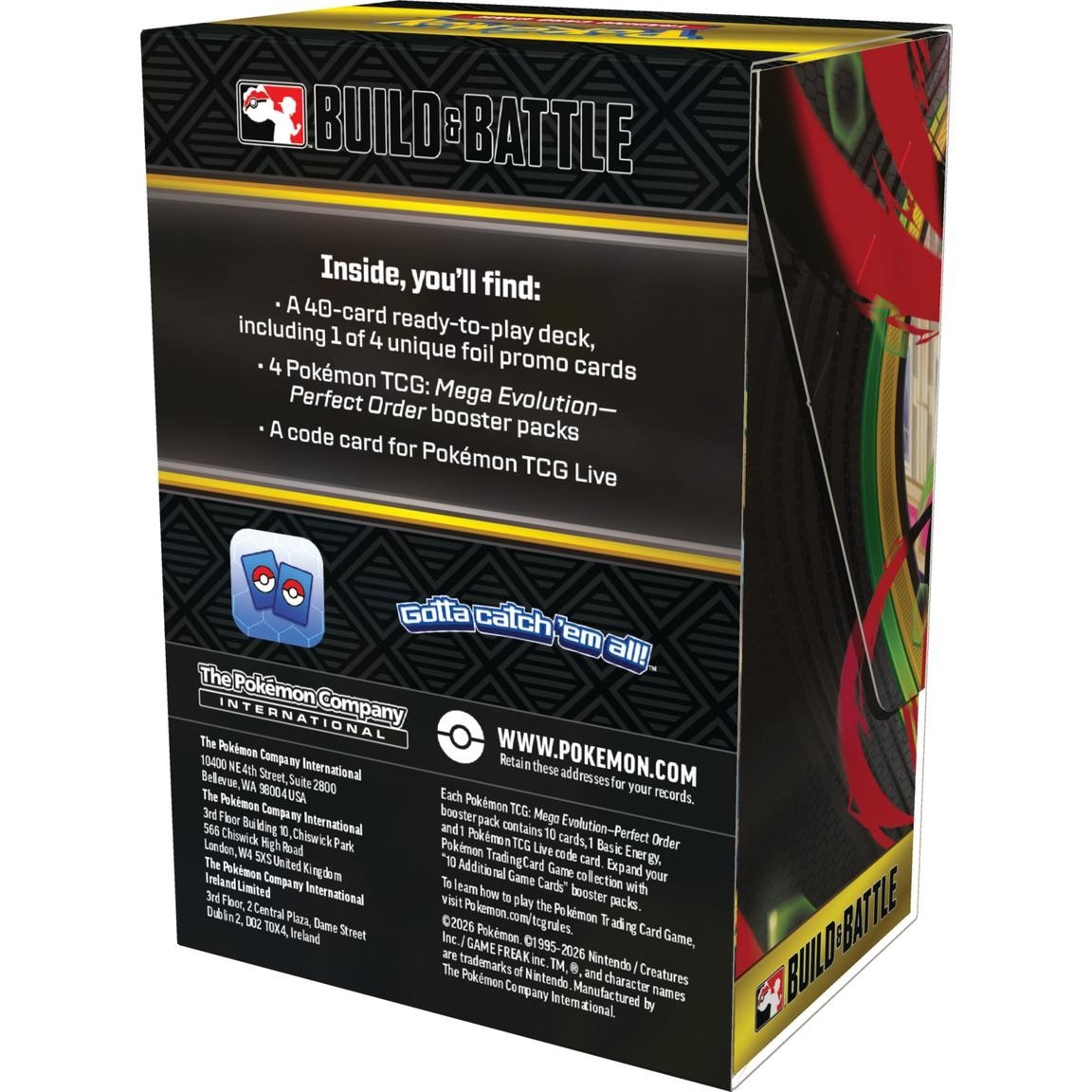 Pokemon TCG ME03 Perfect Order Build & Battle Display Sealed 10 Prerelease  Kits