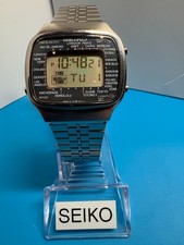 Orologio Digitale Seiko Quartz A708-5000 Raro Modello World Time GMT Vintage Uomo