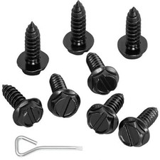 8PCS License Plate Screws for Car, Rustproof Stainless Steel Screws, License Pla