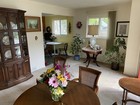 5-Piece Dark Wood Dining Room Set: Table, 4 Chairs, China Cabinet Hutch, Bar — photo 8