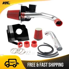 For 14-18 GMC Sierra 1500 Cold Air Intake Kit + Red Filter w/ Heat Shield 3.5"