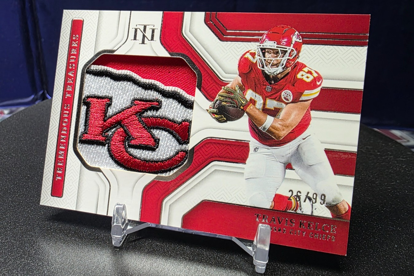 2024 National Treasures Tremendous Travis Kelce Chiefs Patch Logo READ💎🔥 view 7