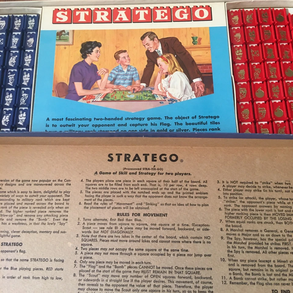 Vintage 1960s Milton Bradley Stratego Board Game: Strategy and WWII-Themed Class - Image 3 of 4