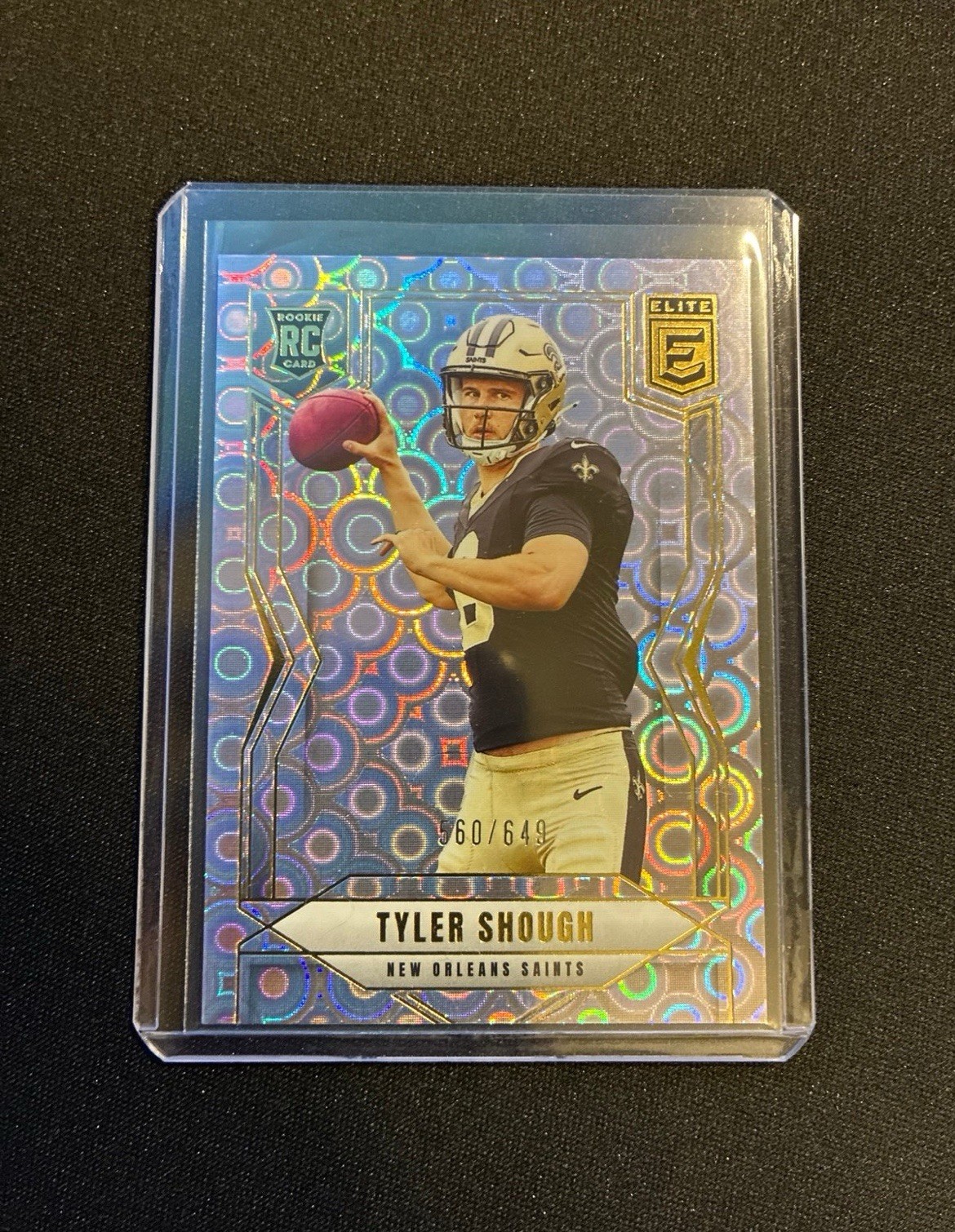 Tyler Shough 2025 Donruss Elite Rookie no. 178 LAVENDER PYRAMIDS /649