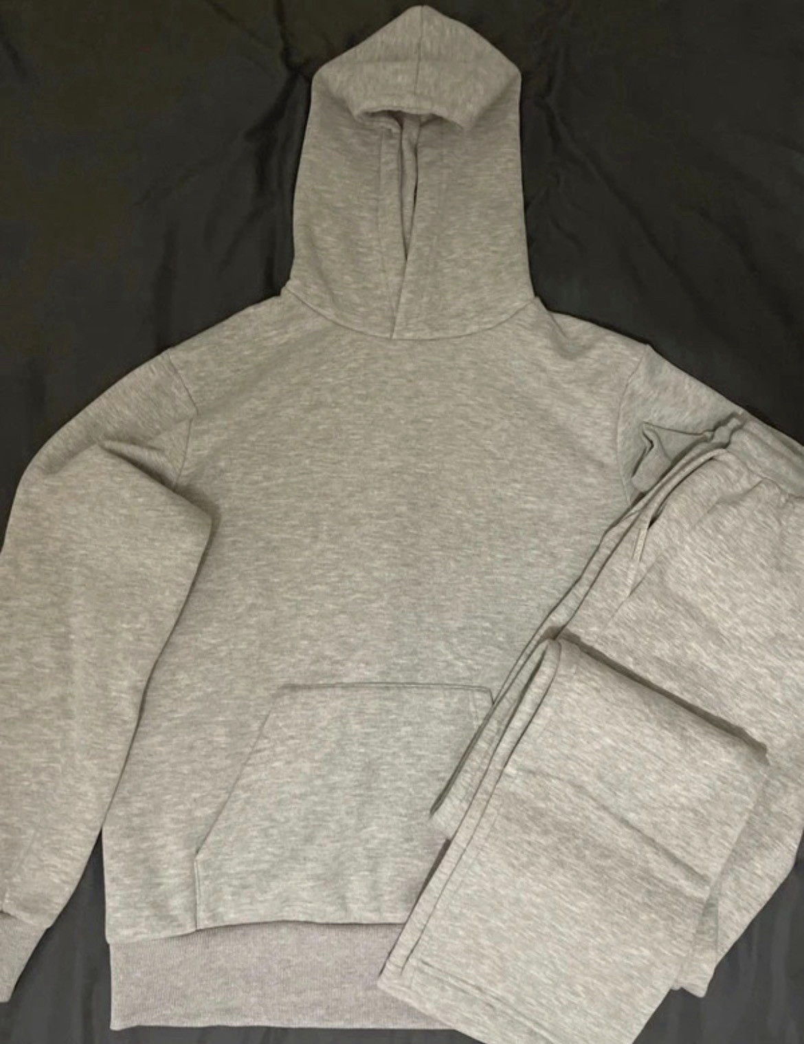 Closure LDN Men's Grey 2pc Hooded Fleece Sweatsuit Set Logo Size S