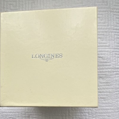 Longines Men's Gold Tone Roman Numerals White Dial Watch w/ Box & Manual