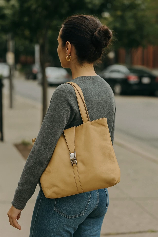 Редкая находка Trussardi итальянская кожаная сумка с короткими ручками, наплечная сумка, 12 x 12 - Изображение 3 из 4