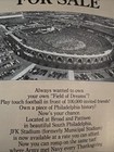 1989 JFK Stadium Ad Advertisement For Sale Philadelphia - Rare Find — photo 2