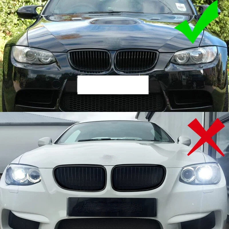 Fit For 2007-2013 BMW E92 E93 M3 328i 335i Coupe Front Kidney Grille Gloss Black Foto 2 de 4