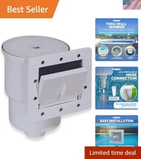 HYDROTOOLS Grey Standard Thru-Wall Skimmer Kit - Effortless Pool Maintenance