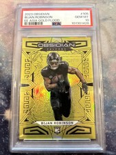 2023 Panini Obsidian Bijan Robinson #105 Asia Gold Flood Electric Etch /10 (RC)