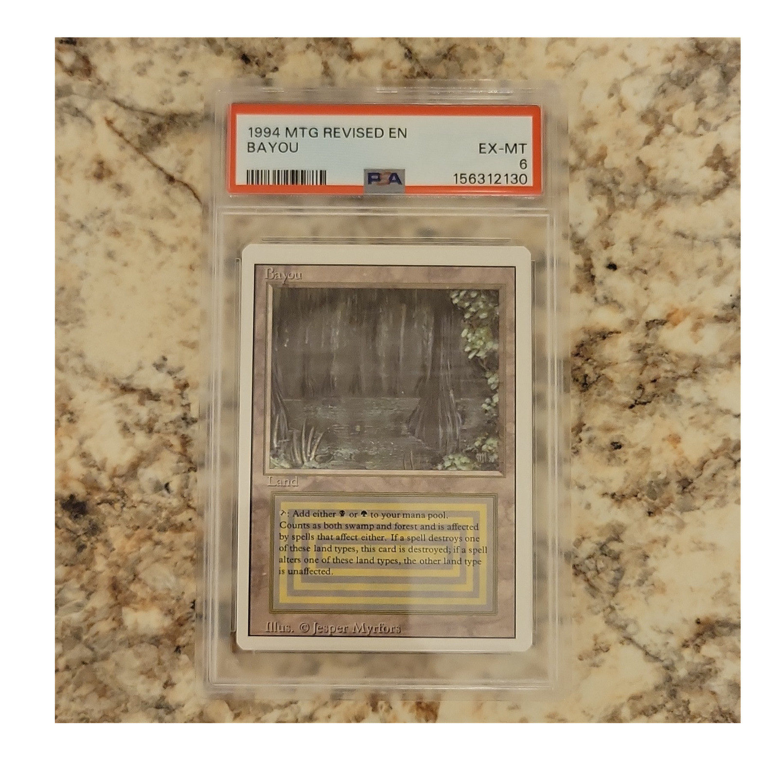 Wizards Magic: The Gathering Bayou Revised Edition Rare Regular PSA 6 English view 1