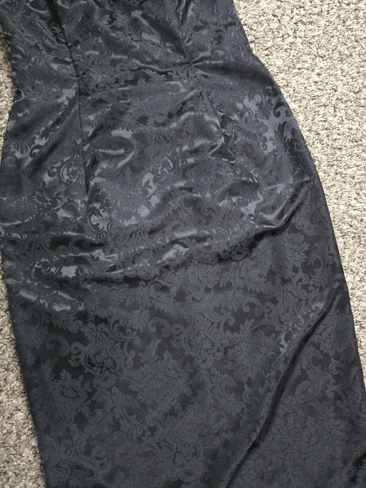 De Colección Vestido de Cóctel Scott McClintock Talla 10 Negro Floral Encaje Gargantilla Gótico Vampiro Años 90 Foto 3 de 4